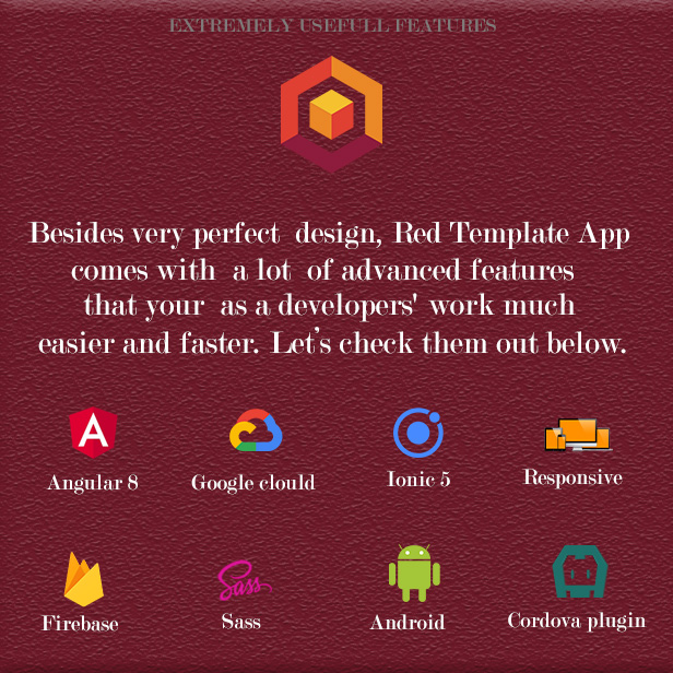 Ionic 5 / Angular 8 Red UI Theme / Template App | Starter App